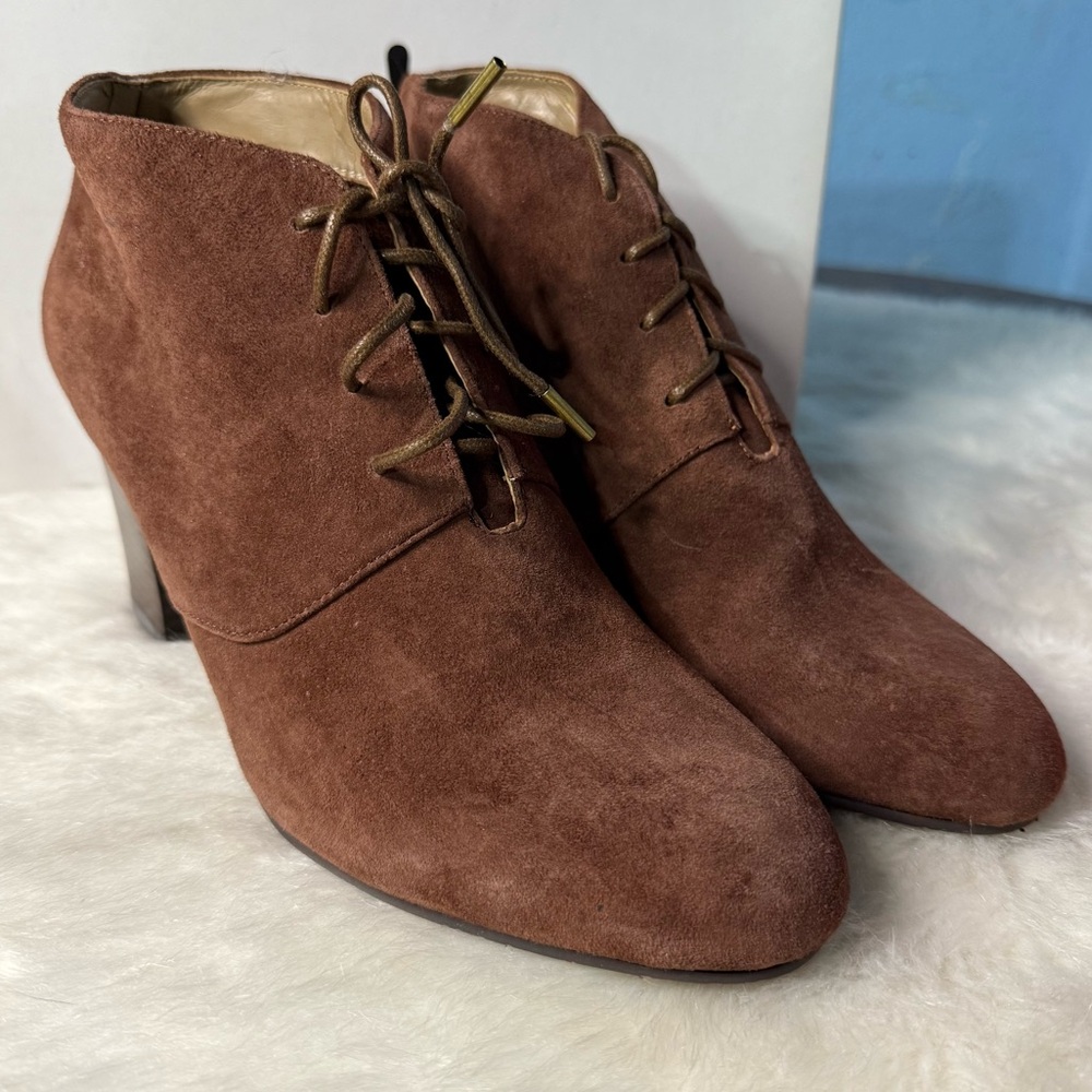 Isaac Mizrahi Brown Suede Booties